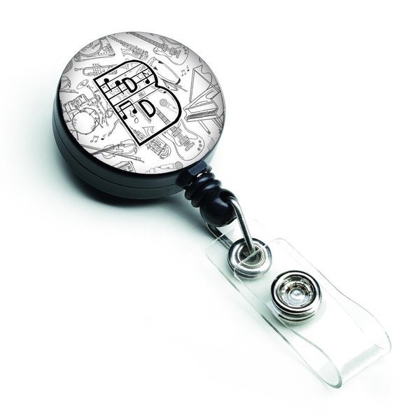 Carolines Treasures Letter B Musical Note Letters Retractable Badge Reel CJ2007-BBR